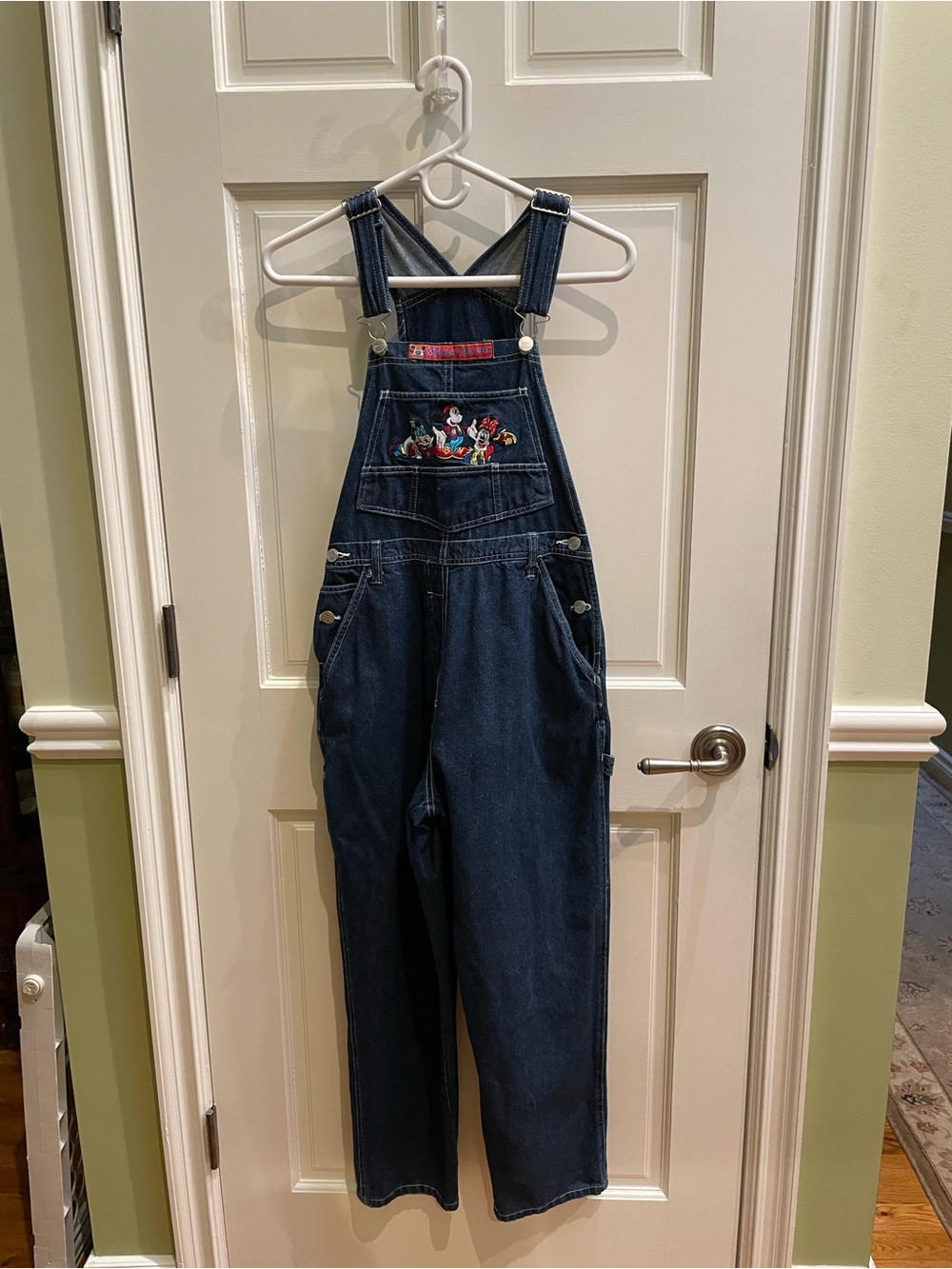 Disney Mickey Unlimited Denim Overalls with Mickey, Mini & Dauphine embroidered